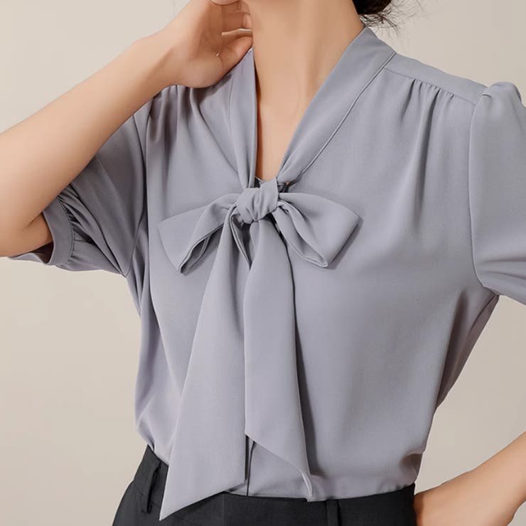 ボウタイリボンブラウス トップス シャツ | Beststore | 詳細画像10 