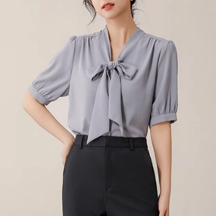 ボウタイリボンブラウス トップス シャツ | Beststore | 詳細画像11 