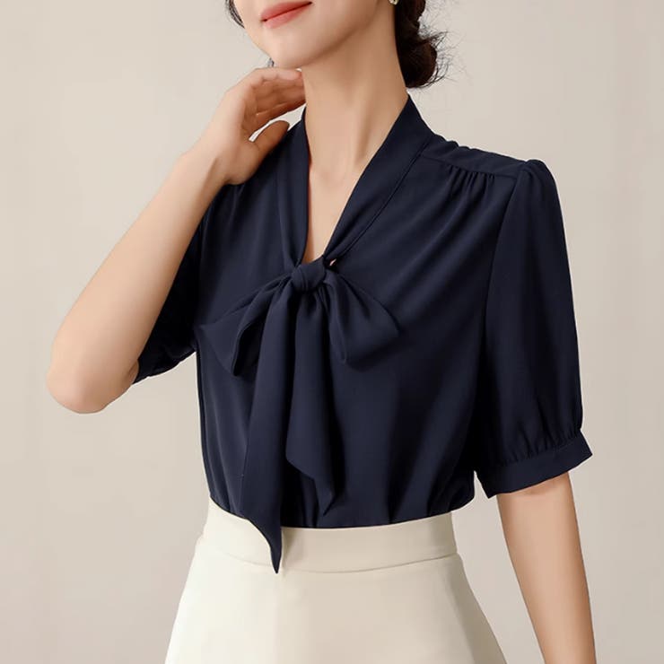 ボウタイリボンブラウス トップス シャツ | Beststore | 詳細画像13 