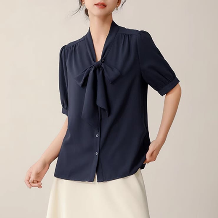 ボウタイリボンブラウス トップス シャツ | Beststore | 詳細画像14 