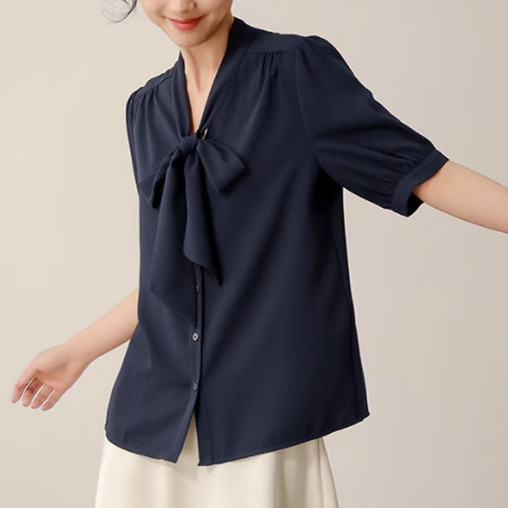 ボウタイリボンブラウス トップス シャツ | Beststore | 詳細画像15 