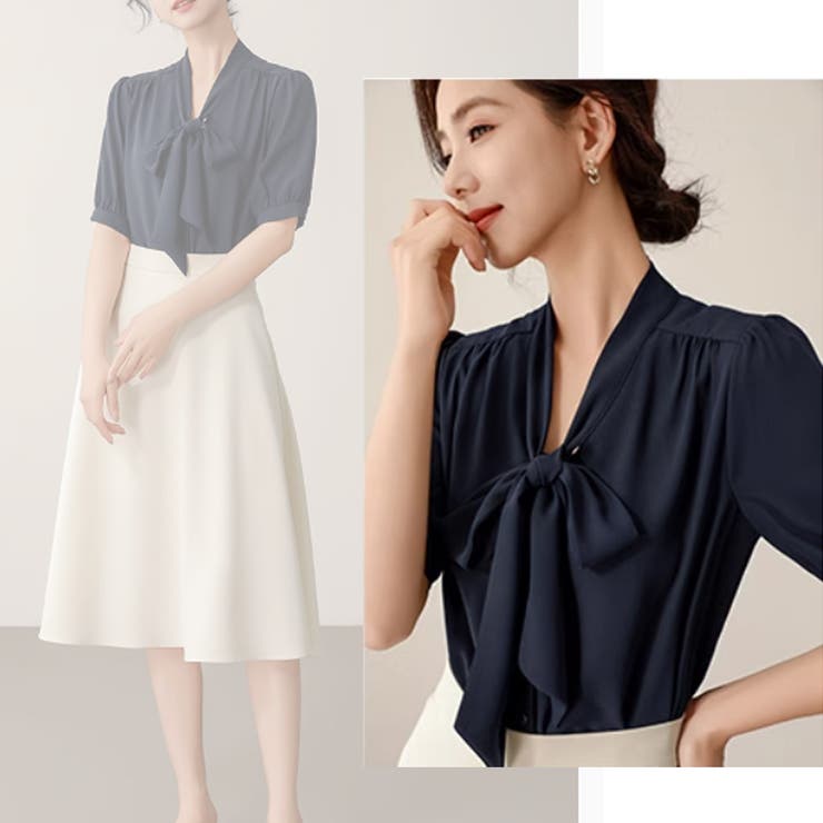 ボウタイリボンブラウス トップス シャツ | Beststore | 詳細画像19 