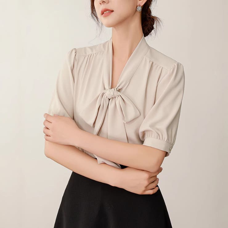 ボウタイリボンブラウス トップス シャツ | Beststore | 詳細画像5 