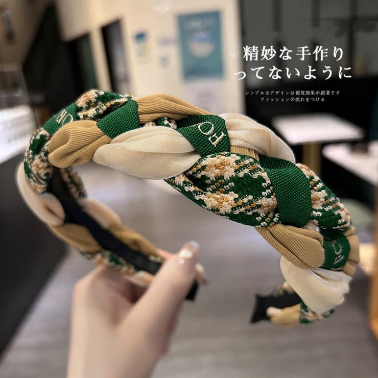 ALEXANDLE バイカラーストーン付きヘアカチューシャ ALEXANDLE バイカラーストーン付きヘアカチューシャ