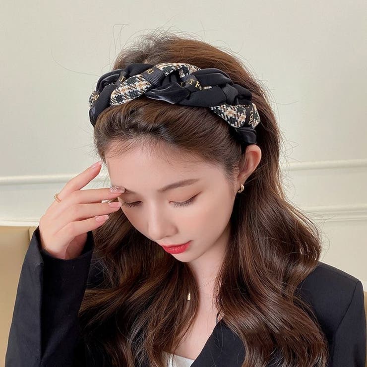 バイカラーヘアバンド バイカラーカチューシャ 大人[品番