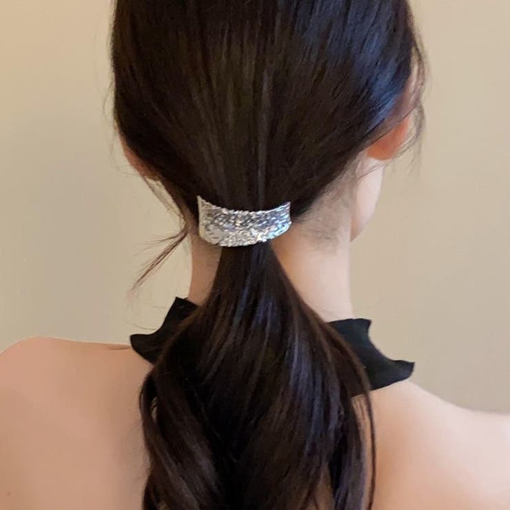 「こなれ感UP」メタル質感のくしゅくしゅポニーフック ヘアゴム | Beststore | 詳細画像7 