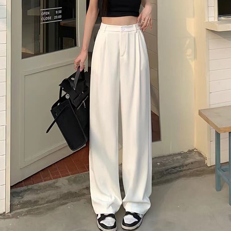 URBAN RESEARCH スラックス ハイカウントウールワイドスラックス