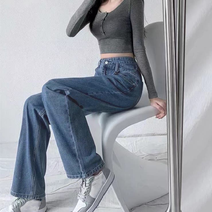 ストレートデニム ウエストレイヤード風 デニムパンツ | Beststore | 詳細画像2 