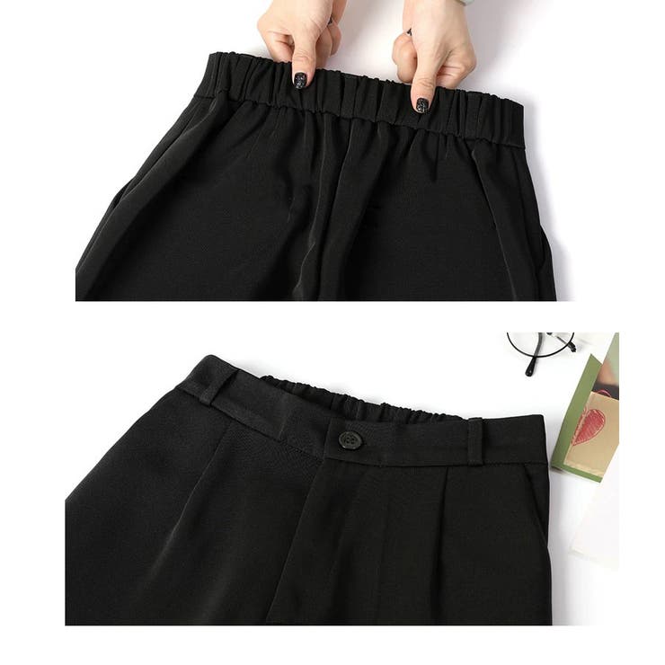ウエストゴム センタープレス テーパードパンツ[品番