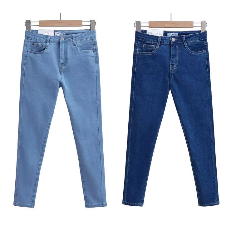 【１着でも送料無料】 美脚スキニー ストレッチ デニムパンツ[品番：BSRW0001002 Pants