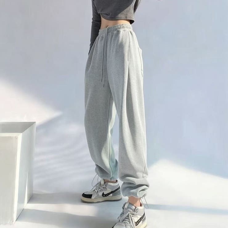 ライトグレー | ストリート スウェット ワイドパンツ | Beststore