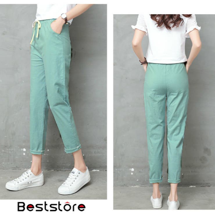 綿麻パンツ ロングパンツ ストレートパンツスウェットパンツ | Beststore | 詳細画像15 