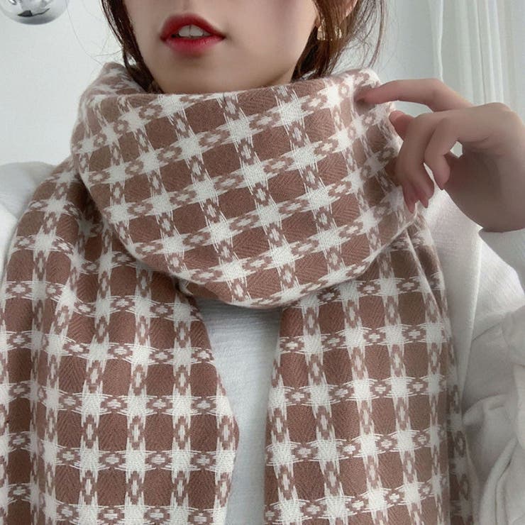 ライトブラウン | ニットマフラー ストール ざっくり編み | Beststore