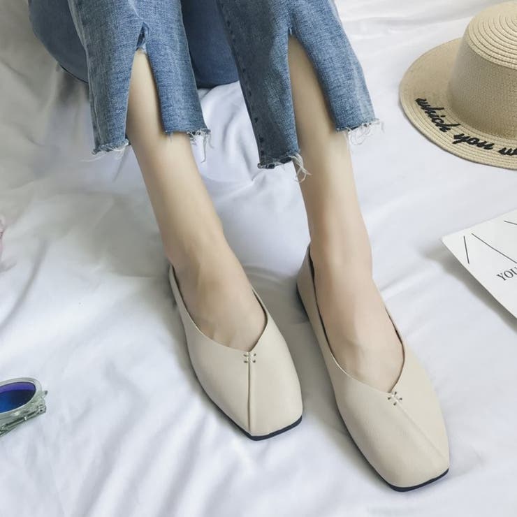 スクエアトゥパンプス フラットパンプス フラットシューズ | Beststore | 詳細画像3 