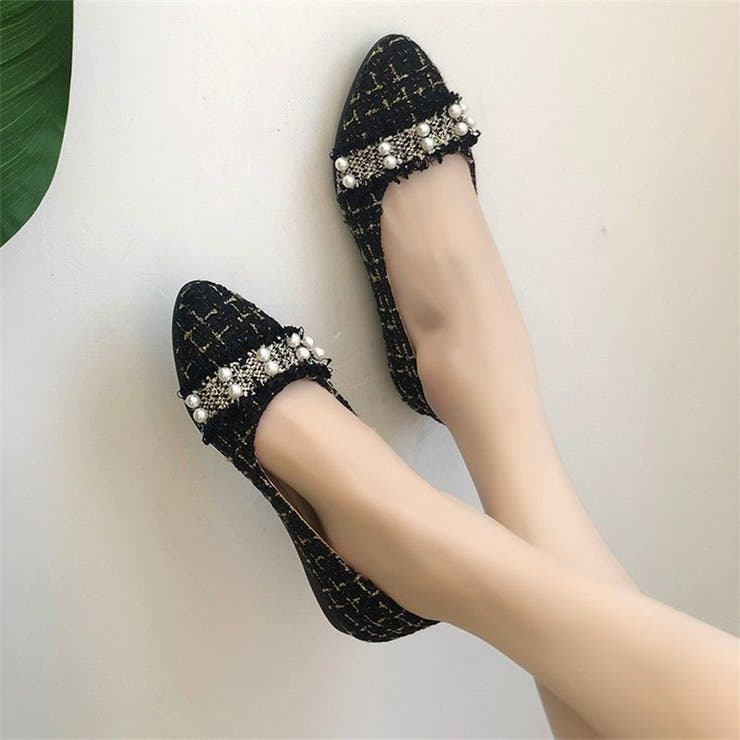 ポインテッドトゥバイカラー ツイード パンプス | Beststore | 詳細画像2 