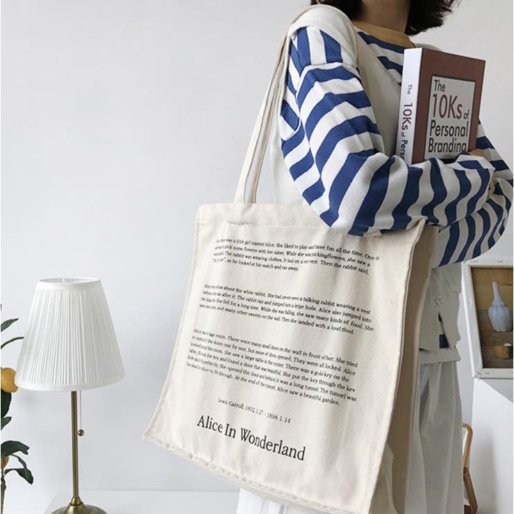 ロゴ プリント スクエア キャンバス トートバッグ 韓国ファッション 品番 Uz Bifrost ビフレスト のレディースファッション通販 Shoplist ショップリスト