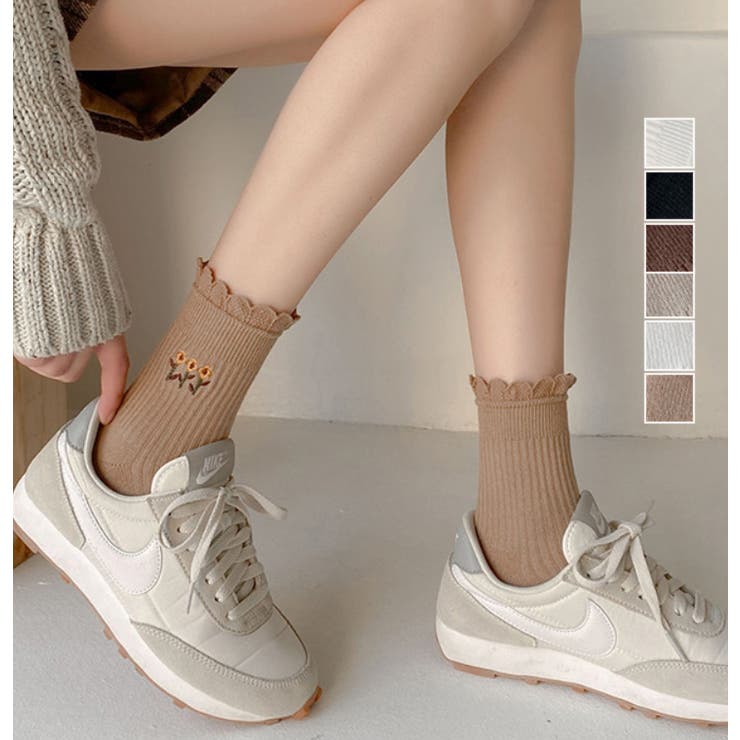 刺繍リブソックス 靴下 韓国fashion 22春夏商品 品番 Uz Bifrost ビフレスト のレディース ファッション通販 Shoplist ショップリスト
