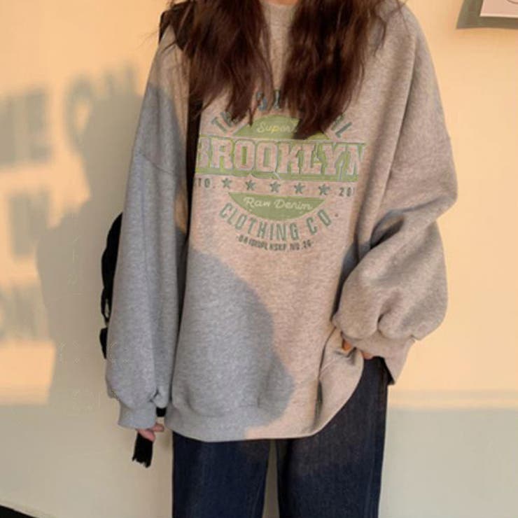 カレッジロゴオーバーサイズトレーナー 韓国fashion 品番 Uz Bifrost ビフレスト のレディースファッション 通販 Shoplist ショップリスト