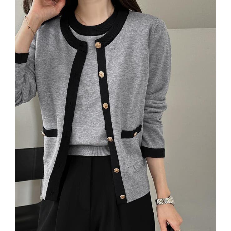 バイカラー ニットカーディガン セット | Bifrost | 詳細画像6 