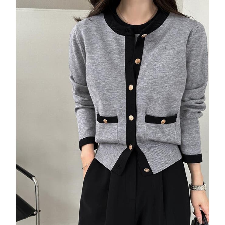 バイカラー ニットカーディガン セット | Bifrost | 詳細画像9 