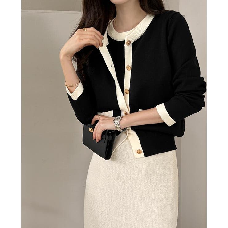 バイカラー ニットカーディガン セット | Bifrost | 詳細画像12 