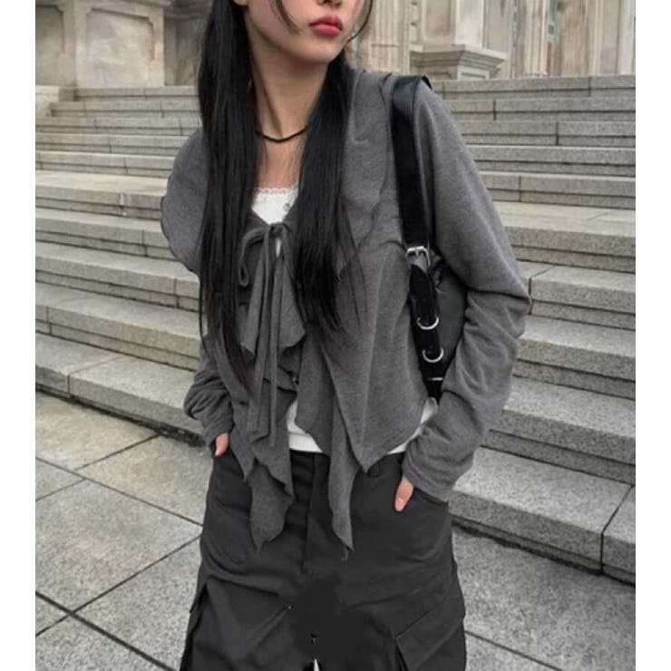 フリル ラップカーディガン | Bifrost | 詳細画像3 