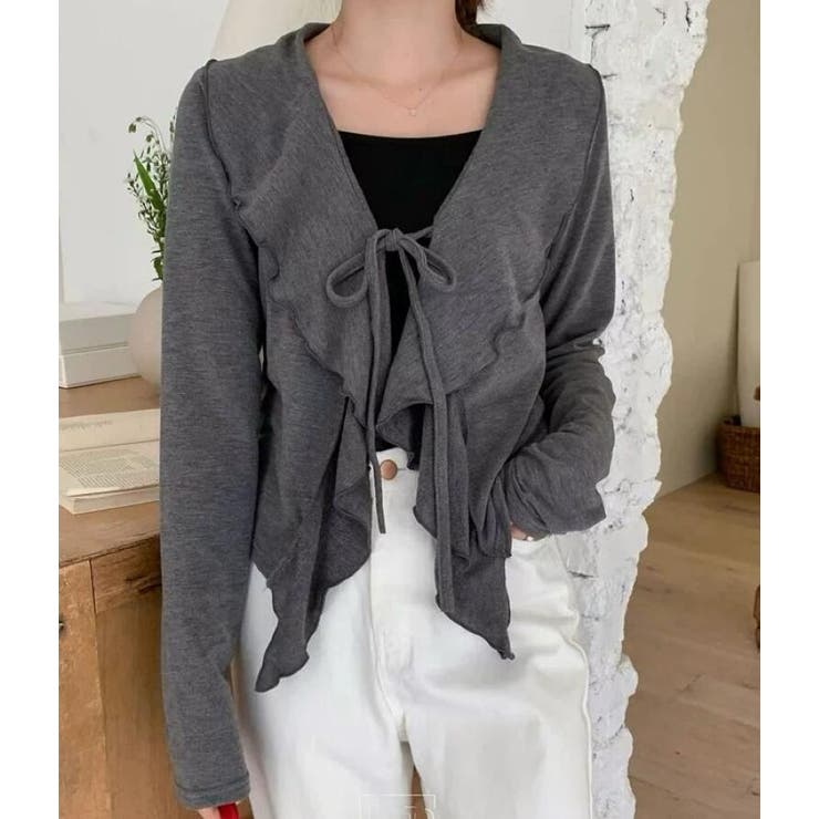 フリル ラップカーディガン | Bifrost | 詳細画像6 