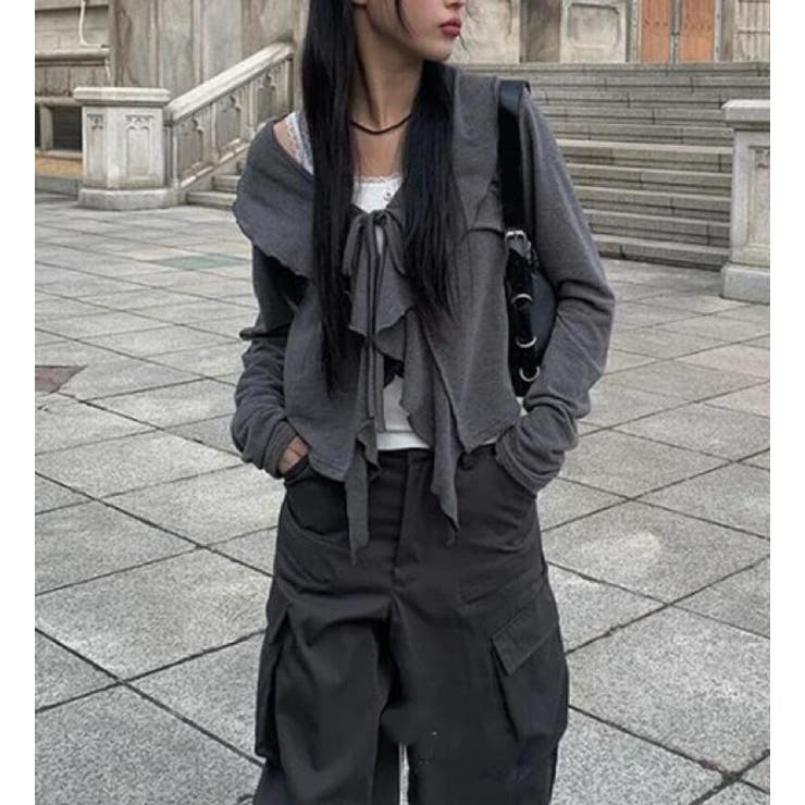 フリル ラップカーディガン | Bifrost | 詳細画像8 