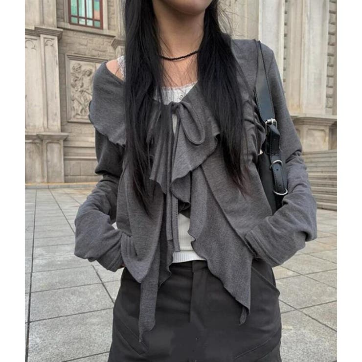 フリル ラップカーディガン | Bifrost | 詳細画像10 