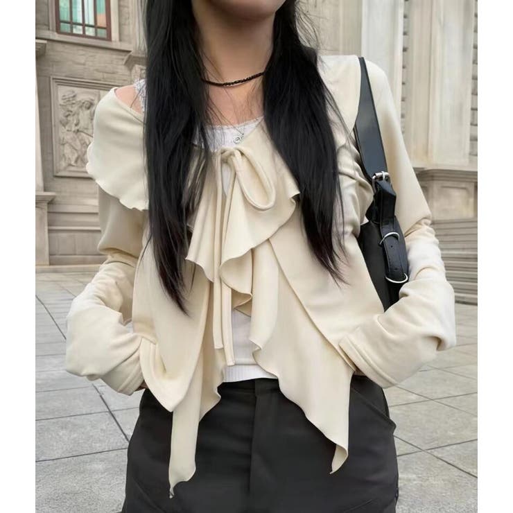 フリル ラップカーディガン | Bifrost | 詳細画像11 