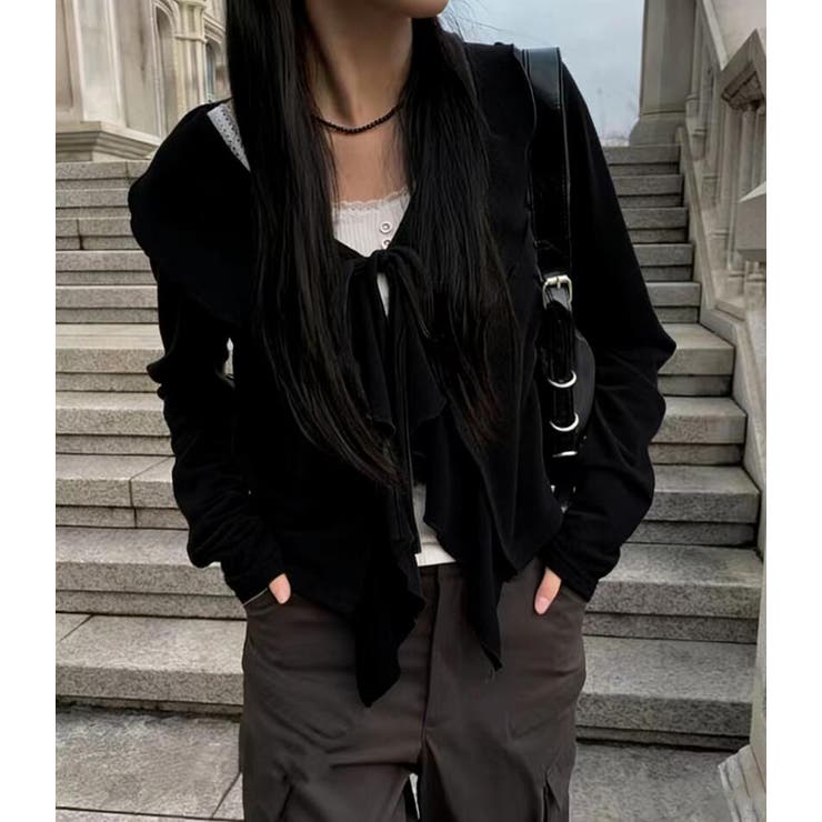 フリル ラップカーディガン | Bifrost | 詳細画像12 