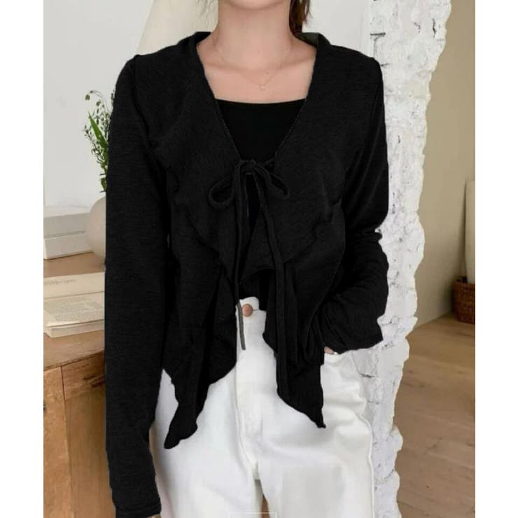 フリル ラップカーディガン | Bifrost | 詳細画像13 