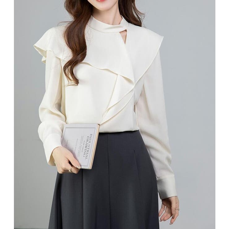 スタンドカラー アシメフリルトップス | Bifrost | 詳細画像5 