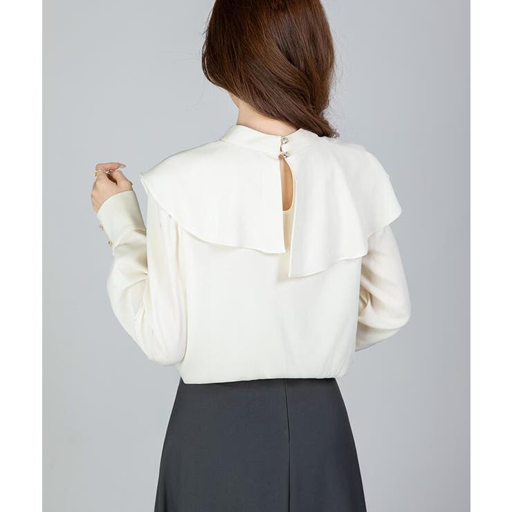 スタンドカラー アシメフリルトップス | Bifrost | 詳細画像6 