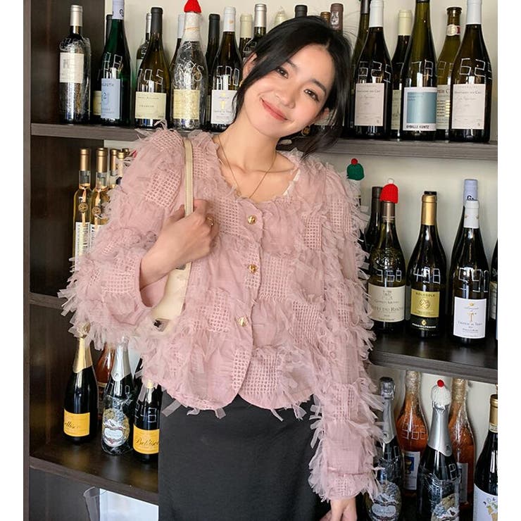 チュール フリル ショートカーディガン | Bifrost | 詳細画像3 