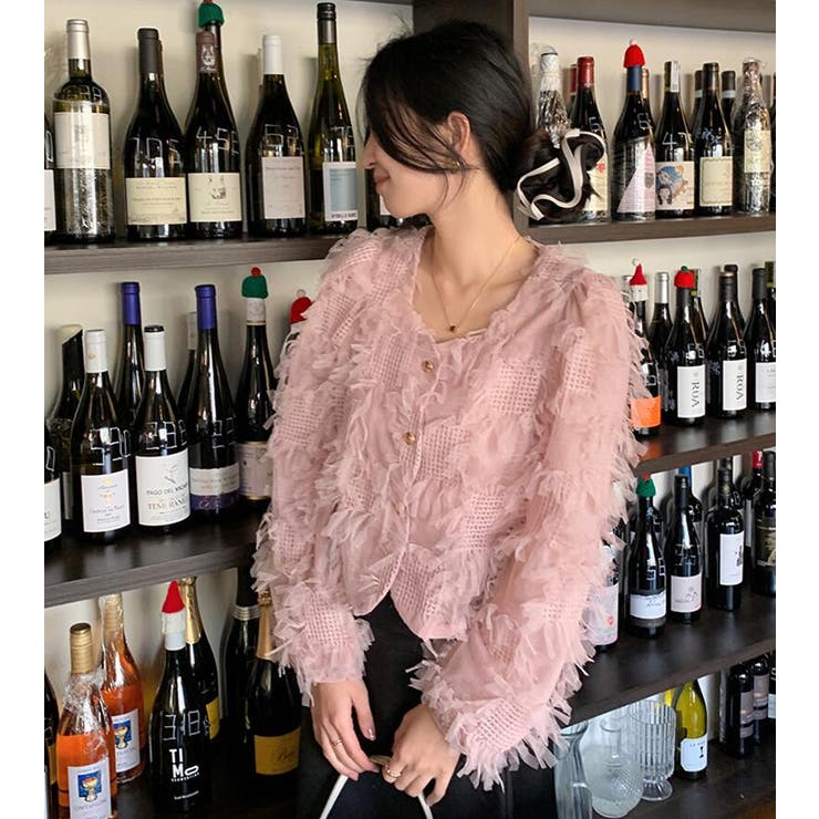 チュール フリル ショートカーディガン | Bifrost | 詳細画像7 