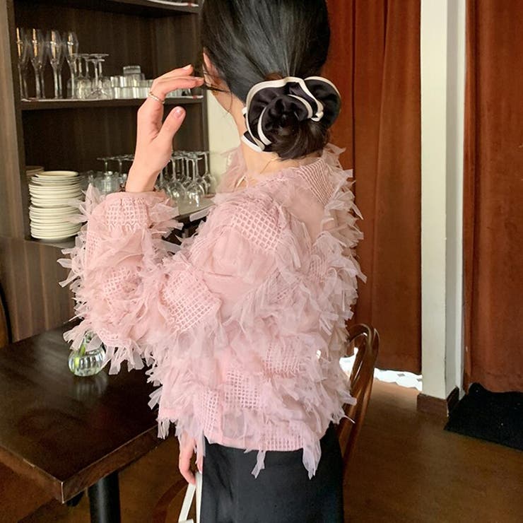 チュール フリル ショートカーディガン | Bifrost | 詳細画像9 