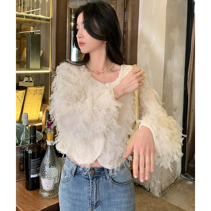 チュール フリル ショートカーディガン | Bifrost | 詳細画像11 