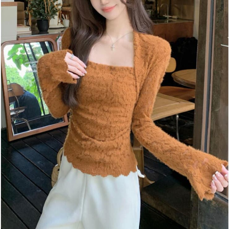 ソフトタッチ スクエアネック トップス | Bifrost | 詳細画像4 