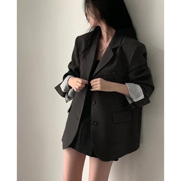 ブラウン | ストライプ ライナー テーラードジャケット | Bifrost