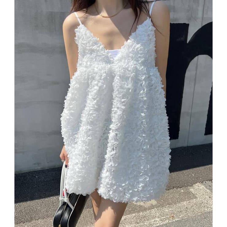 ホワイト | ペタル テクスチャー キャミソール | Bifrost