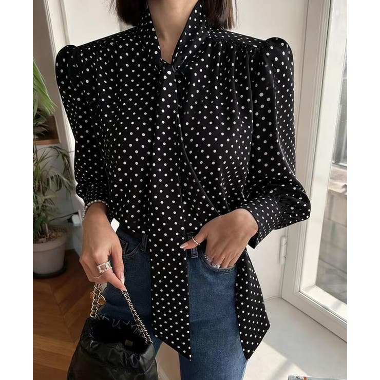 ドット ネックリボン ブラウス | Bifrost | 詳細画像7 