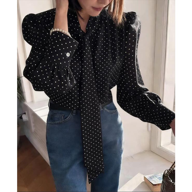 ドット ネックリボン ブラウス | Bifrost | 詳細画像8 