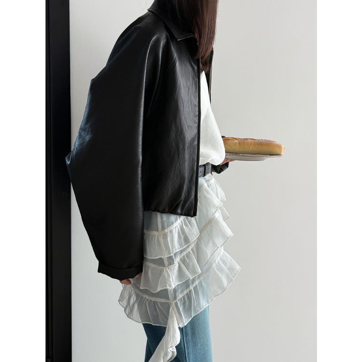 フレンチ アシメフリル ノースリーブ トップス | Bifrost | 詳細画像3 