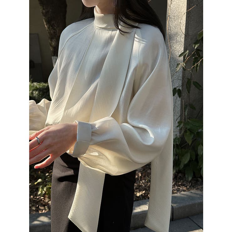 2WAY ハイネック スカーフ ブラウス | Bifrost | 詳細画像2 