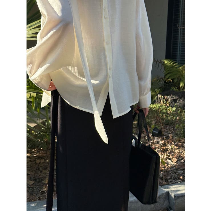 2WAY ハイネック スカーフ ブラウス | Bifrost | 詳細画像3 