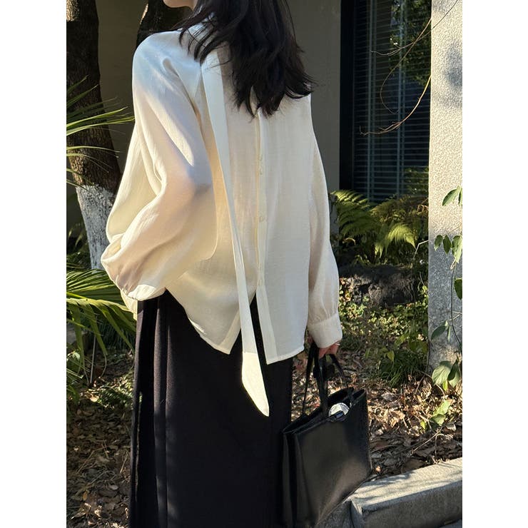 2WAY ハイネック スカーフ ブラウス | Bifrost | 詳細画像5 