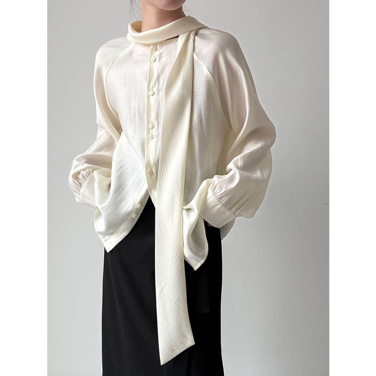 2WAY ハイネック スカーフ ブラウス | Bifrost | 詳細画像8 