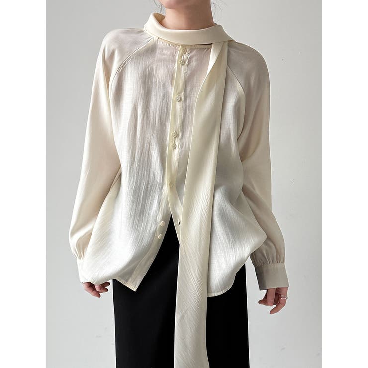 2WAY ハイネック スカーフ ブラウス | Bifrost | 詳細画像9 