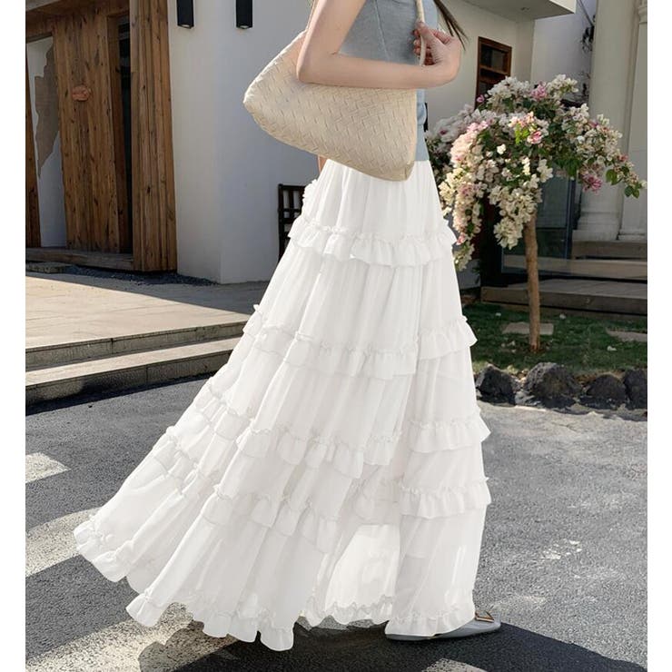 ティアード フリル ロングスカート | Bifrost | 詳細画像1 